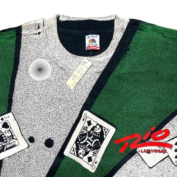 Vintage Rio Las Vegas Casino Hotel All Over Print Short Sleeve T-Shirt Sz XL - Picture 3 of 4